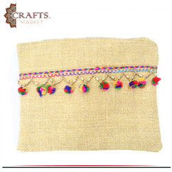 Handmade Yellow Color Fabric Women's Clutch bag 