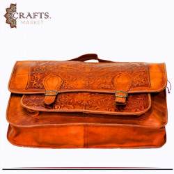 Handmade Brown Genuine Leather Formal Laptop Bag  