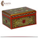 Hand-carved Wooden Mini Box with a Floral Motif Hand-carved Wooden Mini Box with a Floral Motif