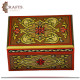 Hand-carved Wooden Mini Box with a Floral Motif Hand-carved Wooden Mini Box with a Floral Motif