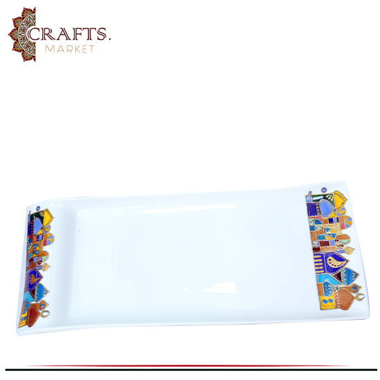 Hand-painted Porcelain and Thermoplastic Tea Set, 14 pieces