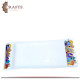 Hand-painted Porcelain and Thermoplastic Tea Set, 14 pieces