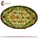 Wooden Hand Painted Oval Shape Wall Art Wooden Hand Painted Oval Shape Wall Art