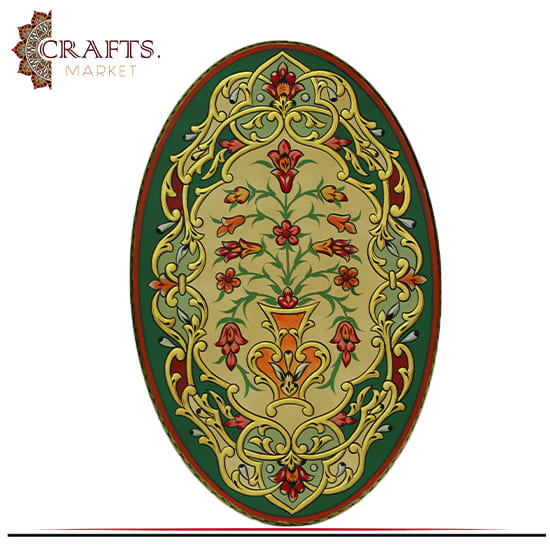 Wooden Hand Painted Oval Shape Wall Art Wooden Hand Painted Oval Shape Wall Art