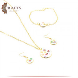 Handmade Gold Tone Women Accessories Set, 3PCS