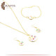 Handmade Gold Tone Women Accessories Set, 3PCS Handmade Gold Tone Women Accessories Set, 3PCS