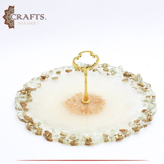 Handmade Duo-Color Resin Cake Stand Handmade Duo-Color Resin Cake Stand