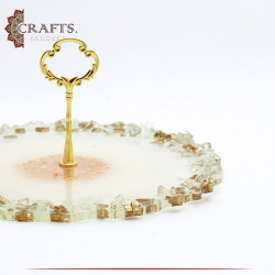Handmade Duo-Color Resin Cake Stand