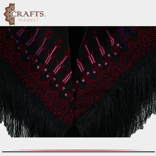 Handmade Embroidery Black Women Shawl Handmade Embroidery Black Women Shawl