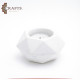 Handmade White Concrete Candle Pentagonal Pot Handmade White Concrete Candle Pentagonal Pot