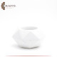 Handmade White Concrete Candle Pentagonal Pot Handmade White Concrete Candle Pentagonal Pot