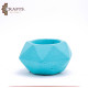 Handmade Turquoise Concrete Candle Pentagonal Pot Handmade Turquoise Concrete Candle Pentagonal Pot