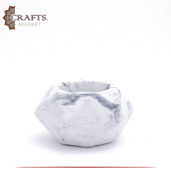 Handmade Duo-Color Concrete Candle Pentagonal Pot Handmade Duo-Color Concrete Candle Pentagonal Pot