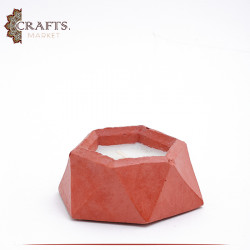 Handmade Brick Concrete Candle Hexagon Pot 