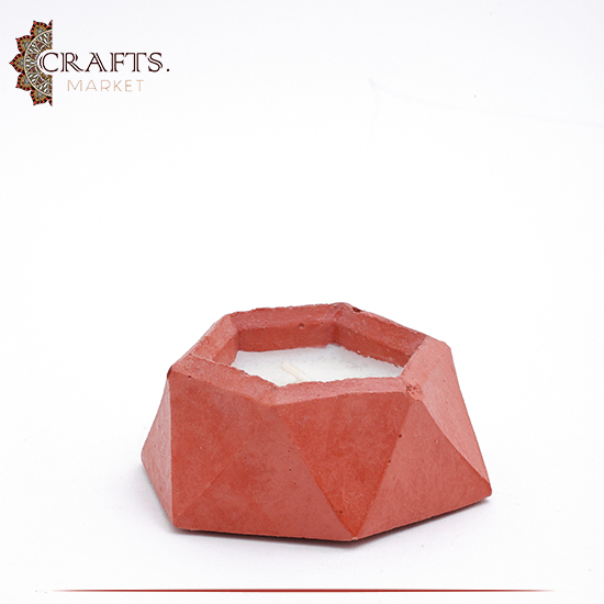 Handmade Brick Concrete Candle Hexagon Pot Handmade Brick Concrete Candle Hexagon Pot