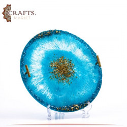 Handmade Blue Resin Tray