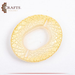 Handmade Gold Resin Oval Ashtray