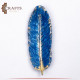 Handmade Blue Resin Serving Plate with Leaf design