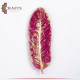 Handmade Fuchsia Resin Serving Plate with Leaf design Handmade Fuchsia Resin Serving Plate with Leaf design