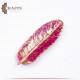 Handmade Fuchsia Resin Serving Plate with Leaf design Handmade Fuchsia Resin Serving Plate with Leaf design