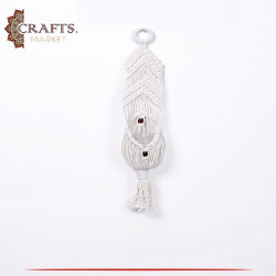 Handmade White Macrame Plant Hangers