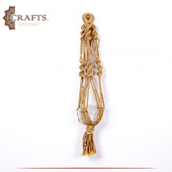 Handmade Gold Macrame Plant Hangers