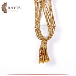 Handmade Gold Macrame Plant Hangers