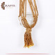 Handmade Gold Macrame Plant Hangers