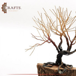 Handmade Gold Tone Base Metal Tree Design Table Decor