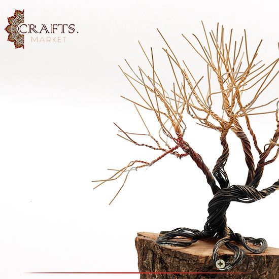 Handmade Gold Tone Base Metal Tree Design Table Decor Handmade Gold Tone Base Metal Tree Design Table Decor