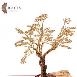 Handmade Gold Tone Base Metal Tree Design Table Decor