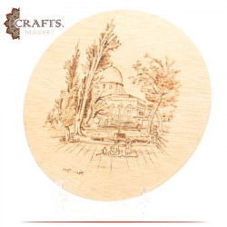 Pyrography Art Dome Of The Rock Design