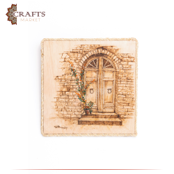 Pyrography Art  Old Door  Design