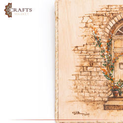 Pyrography Art  Old Door  Design