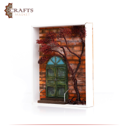 Handcrafted Multi Color Wood Home Decor  Front House  Design