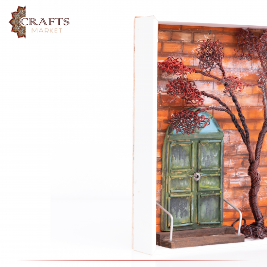 Handcrafted Multi Color Wood Home Decor  Front House  Design