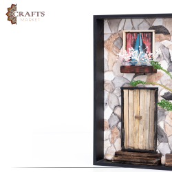 Handcrafted Multi Color Wood Home Decor Front House Design