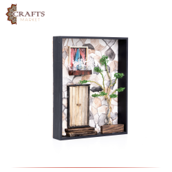 Handcrafted Multi Color Wood Home Decor Front House Design