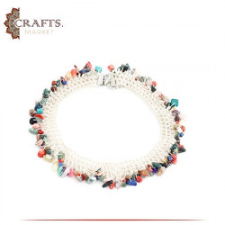 Hand-knitted Multi-Color Necklace