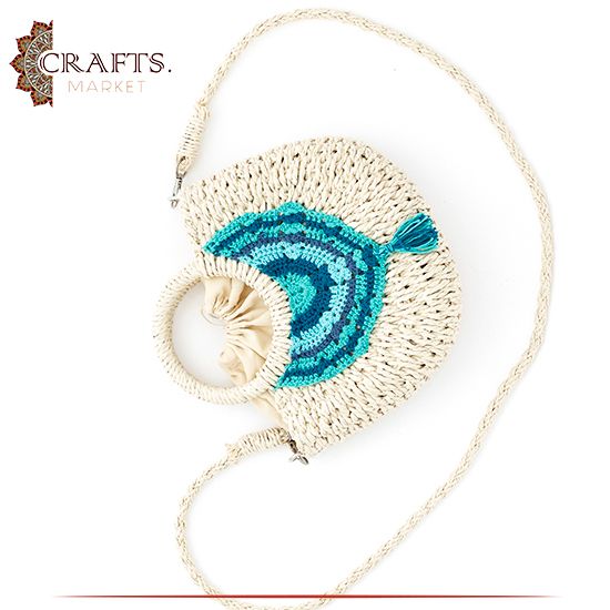 Handmade Beige straw Women Shoulder Bag Handmade Beige straw Women Shoulder Bag