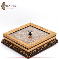 Handcrafted Duo Color Wooden Serving Box