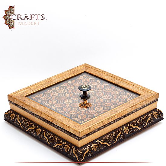 Handcrafted Duo Color Wooden Serving Box Handcrafted Duo Color Wooden Serving Box