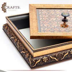 Handcrafted Duo Color Wooden Serving Box