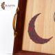 Handcrafted Dark Brown Wooden Tray With رمضان كريم design Handcrafted Dark Brown Wooden Tray With رمضان كريم design