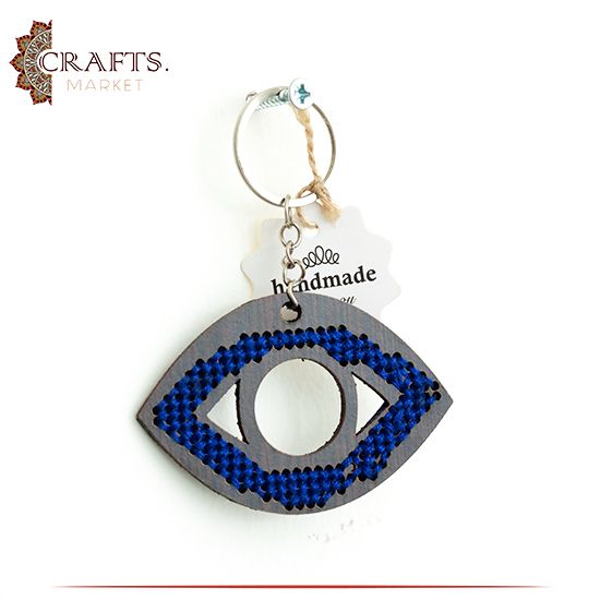 Hand-Embroidery Keychain Eye Design Hand-Embroidery Keychain Eye Design