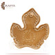 Handcrafted Brown Clay Plate with Tree leave Design Handcrafted Brown Clay Plate with Tree leave Design