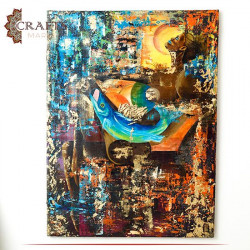Hand Drawing Acrylic Painting  Gift From the Sky  Design Wall Art