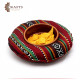Handmade Fabric Thermal Pillow with Rounded Pottery Plate