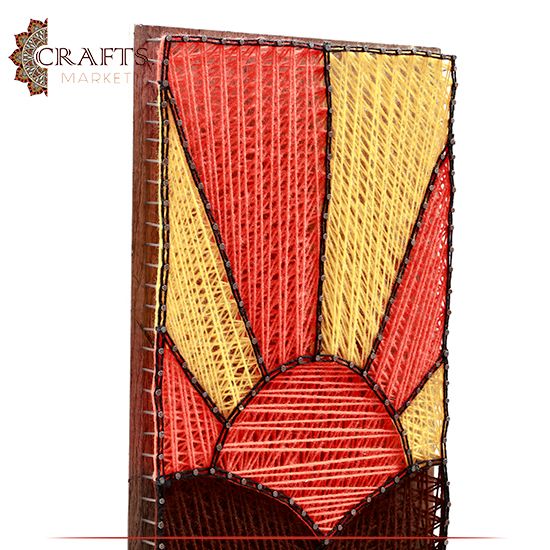String Art Handmade Sun and River Design String Art Handmade Sun and River Design