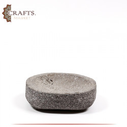 Handmade Grey Basalt Large Round Bowl 
